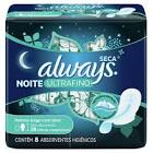 ABSORVENTE ALWAYS NOT ULTRAFINO SECA C/ ABAS 8UN