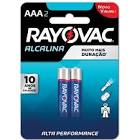PILHA ALCALINA RAYOVAC PALITO 3AAA 2X1UN