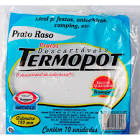 PRATO DESCARTAVEL TERMOPOT BRANCO 18CM