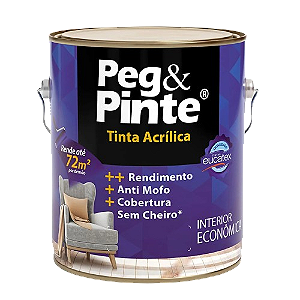 Tinta Acrílica Econômica Peg & Pinte 3.6L Branco