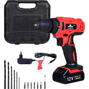 Parafusadeira Elétrica Sem Fio Worker PFW012 550RPM 110v/220v 12V