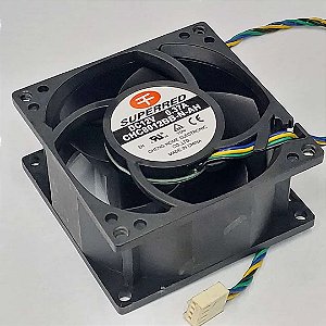 Cooler Fan Superred 12v 0,37a Modelo Chc8012bb Pwm 4 fios e Conector com rolamento 2500rpm