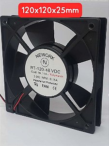 Cooler Fan Nework 48vdc 0,15a 120x120x25mm Modelo RT-120-48 VDC