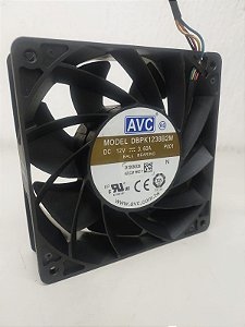 Cooler Fan AVC 12v 3,60a 120x120x38mm Modelo DMPK1238B12 4Fios e conector PWM