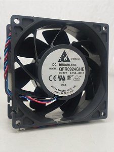 Cooler Fan Delta 24v 0,75a 92x92x38mm  Modelo GFR0924GHE 3 fios