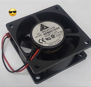 Microventilador Delta 12v 0,25a 60x60x25mm Model Afb0612hh 2 fios silencioso
