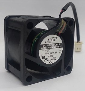 Microventilador Adda 12v 0,23a 40x28mm Ad0412ub-b31 2 Fios Sem Led 10000RPM