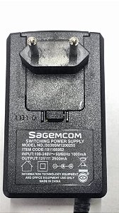 Fonte de Alimentação Sagemcom 12v 2,5a Modelo S030SM1200250