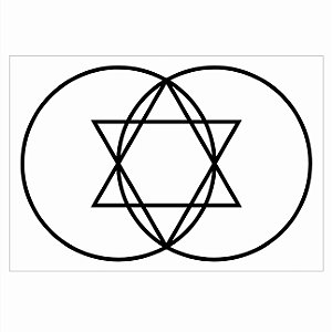 R30 - Vesica Piscis Gráfico de Radiestesia PVC com filme transparente de proteção