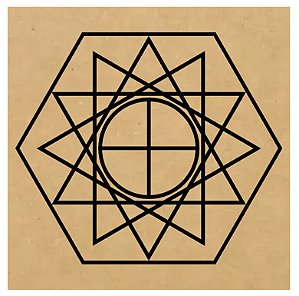 R56 - Programador Físico MDF 3mm 20x20cm Radiestesia Radiônica