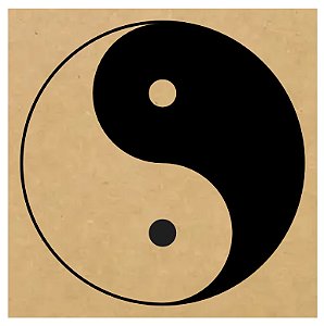 R91 - Yin Yang MDF 3mm 20x20cm Radiestesia Radiônica