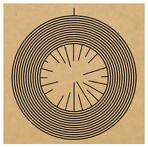 R121 - Revitalizador Hidromolecular MDF 3mm 20x20cm Radiestesia Radiônica