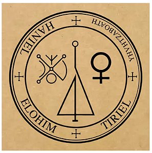 R167 - Pantáculo Arcanjo Haniel MDF 3mm 20x20cm Radiestesia Radiônica