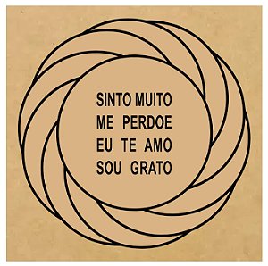 R287 - Turbilhão Ho’oponopono MDF 3mm Cru Radiestesia Radiônica