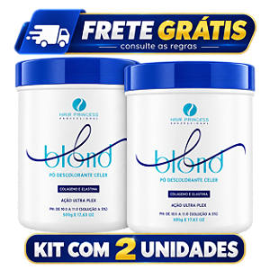 Kit 2 Celer Blond 500g | Pó Descolorante Profissional 9 Tons + Frete Grátis