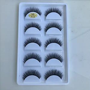 Cilios - Cartela com 05 pares modelo X12