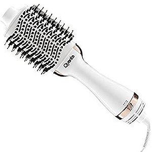 Quanta - Escova Seca e Alisa Oval  Branca/Dourada 220v