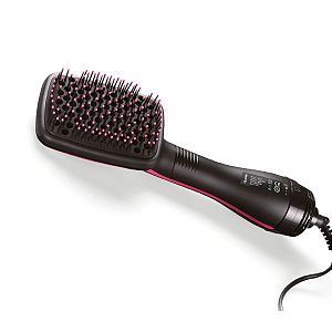 Quanta - Escova Raquete Seca e Alisa Cinza/Rosa 220v