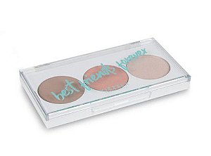 Vizzela - Paleta paleta BFF 01 contorno, blush e iluminador