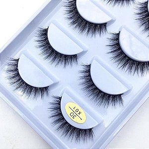Cilios - Cartela com 05 pares modelo 3D X01