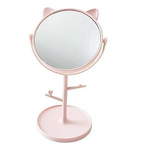 Espelho de mesa gatinho - Rosa