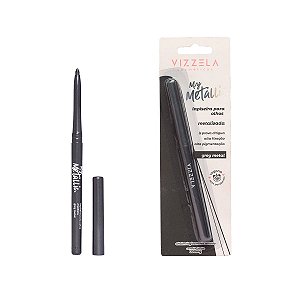 Vizzela - Lapiseira Metalizada Para Olhos Grey Metal