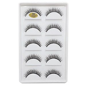 Cilios - Cartela com 05 pares modelo X20
