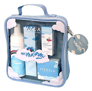 KIT NAS NUVENS, COM; CHUVA DE VITAMINAS, WATER GEL HIDRATANTE E PRIMER ANTI POLUICAO