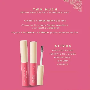 Ruby Rose - Serum Cilios e Sobrancelha TWO MUCH Natalia Beauty