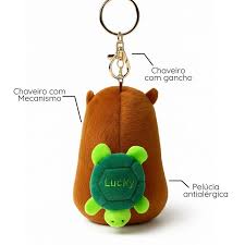 Chaveiro de Capivara com Tartarruga Helicopitero