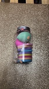 Central Beauty - Kit 14 esponjas variadas para maquiagem no pote