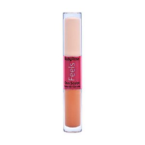 Ruby Rose - Corretivo Duo Sculpt Feels - Castanha 20 e Cacau 90