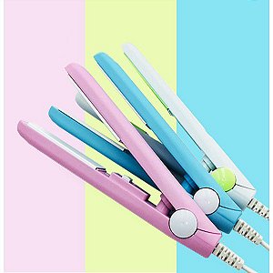 Mini Chapinha Prancha De Bolsa Portátil Cabelo Bivolt Estojo