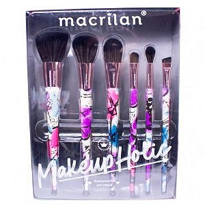 Macrilan - Kit 6 Pincéis Holic ED008