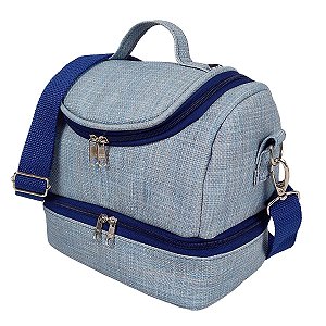 Lancheira Térmica com 2 Compartimentos Marmita Cinza Mesclado