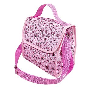 Lancheira com Aba Borboleta Rosa