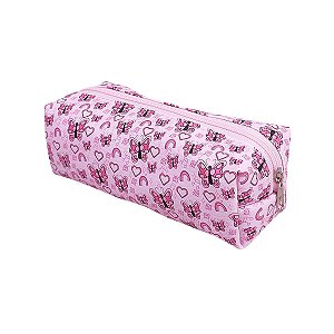 Estojo Escolar Borboleta Rosa G