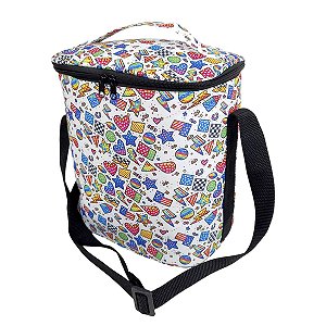 Lancheira Térmica 6L Formas Geométricas Preto