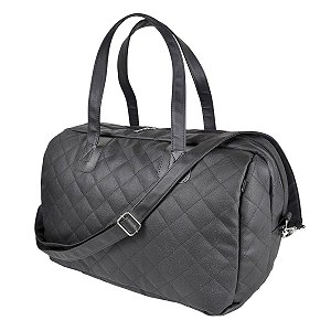 Bolsa Viagem Courino Matelassê Preta