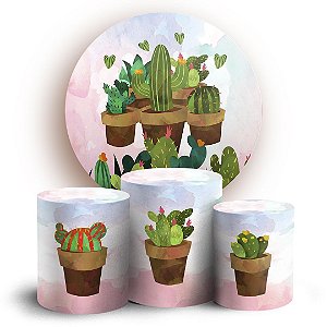 KIT Redondo e Trio - Cacto - Sublimado 3D