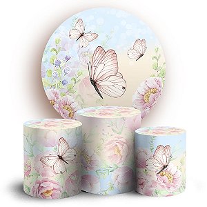 KIT Redondo e Trio - Borboleta - Sublimado 3D