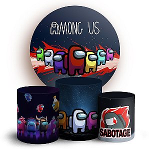 KIT Redondo e Trio - Among Us - Sublimado 3D