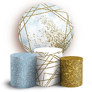 KIT Redondo e Trio - Abstrato - Sublimado 3D