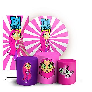 KIT Redondo Trio e Faixa - Teen Titans - Sublimado 3D