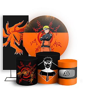 KIT Redondo Trio e Faixa - Naruto - Sublimado 3D