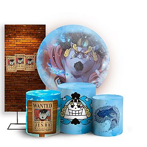 KIT Redondo Trio e Faixa - One Piece Jinbe - Sublimado 3D