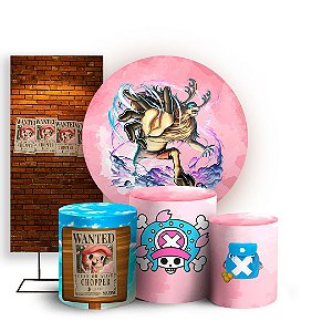 KIT Redondo Trio e Faixa - One Piece Chopper - Sublimado 3D