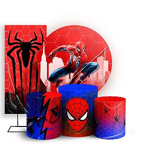 KIT Redondo Trio e Faixa - Homem Aranha - Sublimado 3D