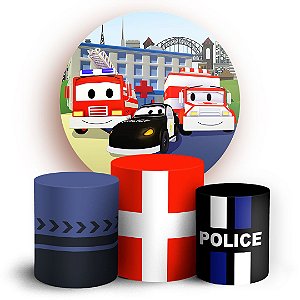 KIT Redondo e Trio -  Super Patrulha - Sublimado 3D