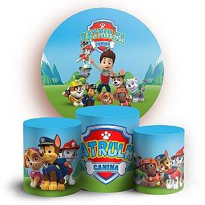 KIT Redondo e Trio -  Patrulha Canina - Sublimado 3D